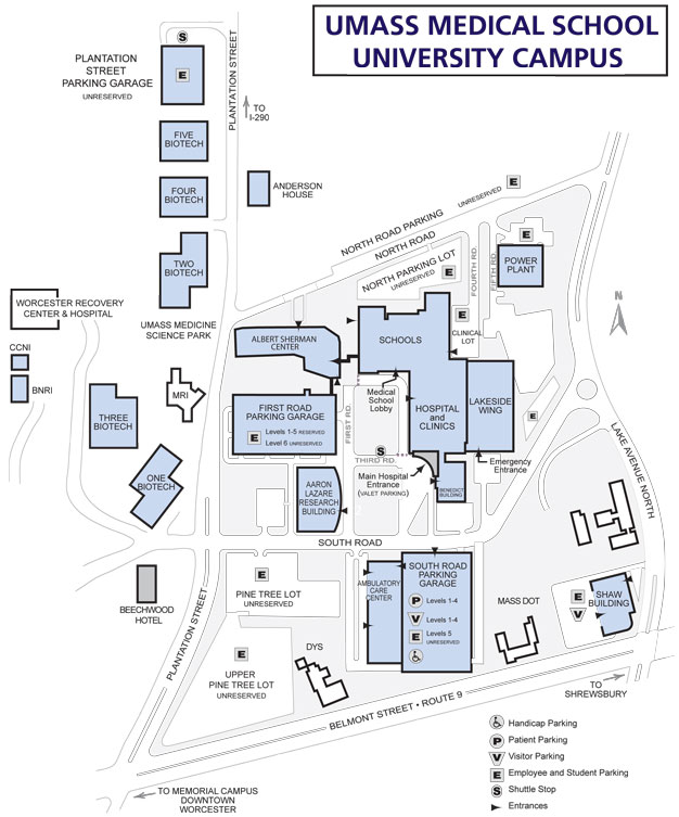 UMass Chan Medical School campus map